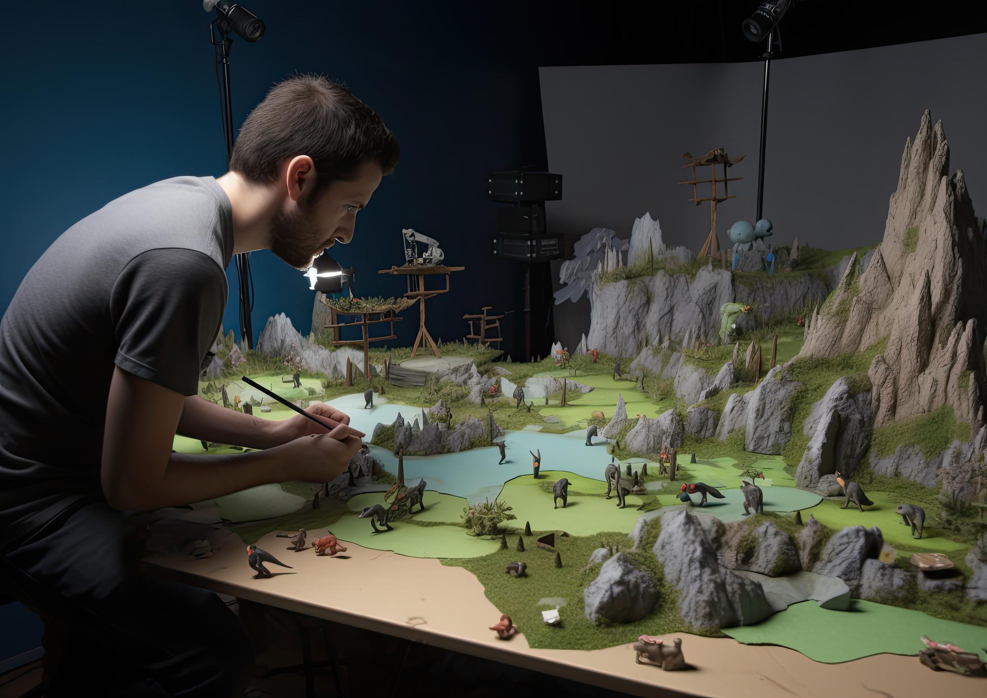 prototype gameplay scene with character
